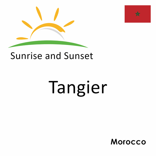 Sunrise and sunset times for Tangier, Morocco