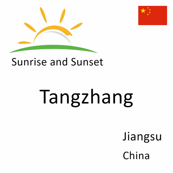 Sunrise and sunset times for Tangzhang, Jiangsu, China