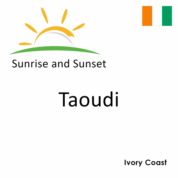 Sunrise and sunset times for Taoudi, Ivory Coast