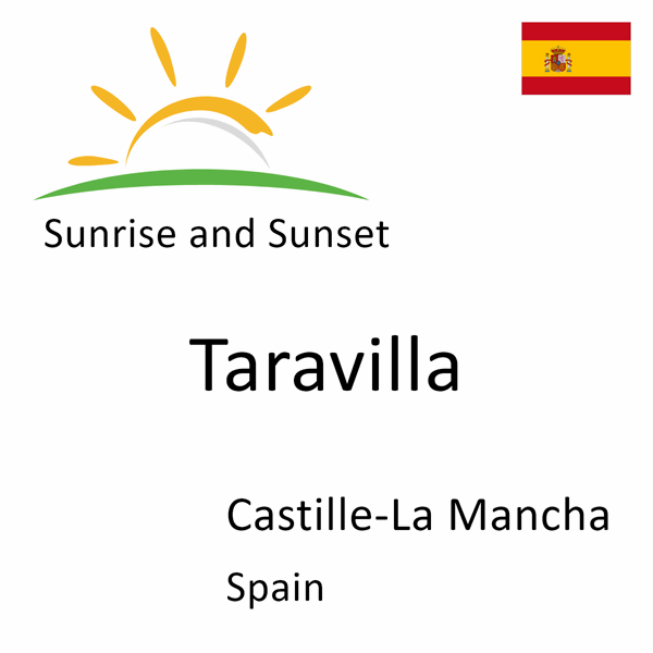 Sunrise and sunset times for Taravilla, Castille-La Mancha, Spain