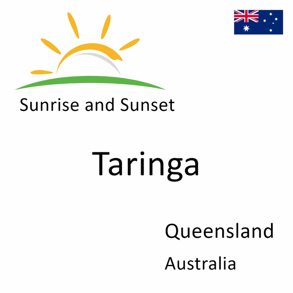 Sunrise and sunset times for Taringa, Queensland, Australia