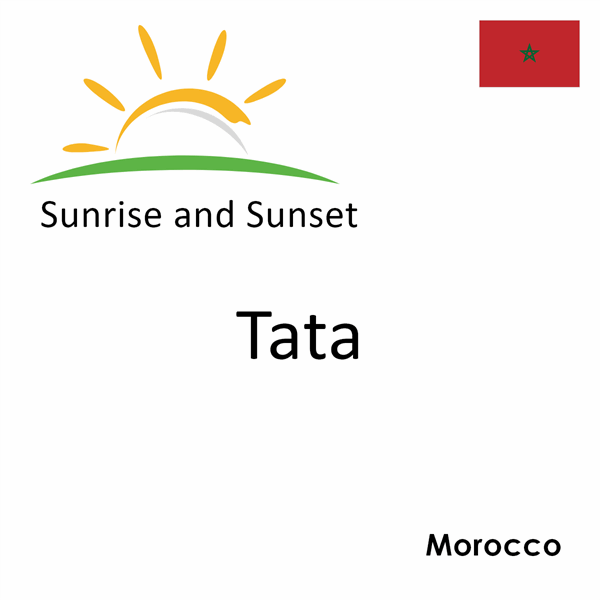 Sunrise and sunset times for Tata, Morocco