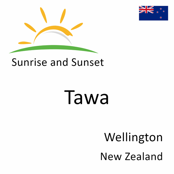 Sunrise and sunset times for Tawa, Wellington, New Zealand