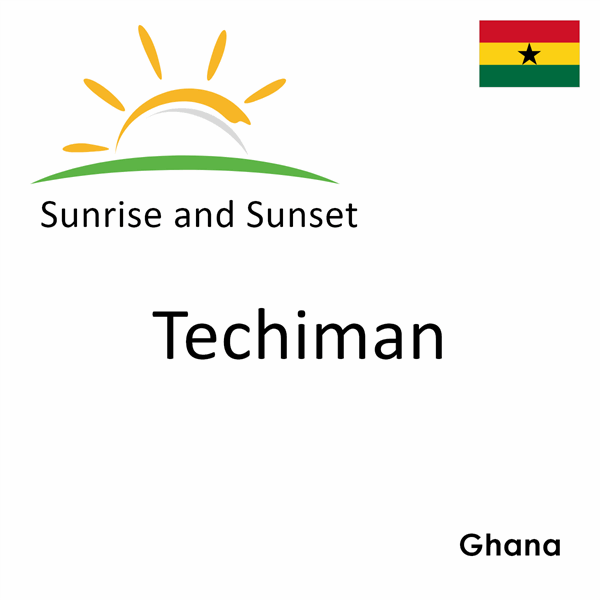 Sunrise and sunset times for Techiman, Ghana