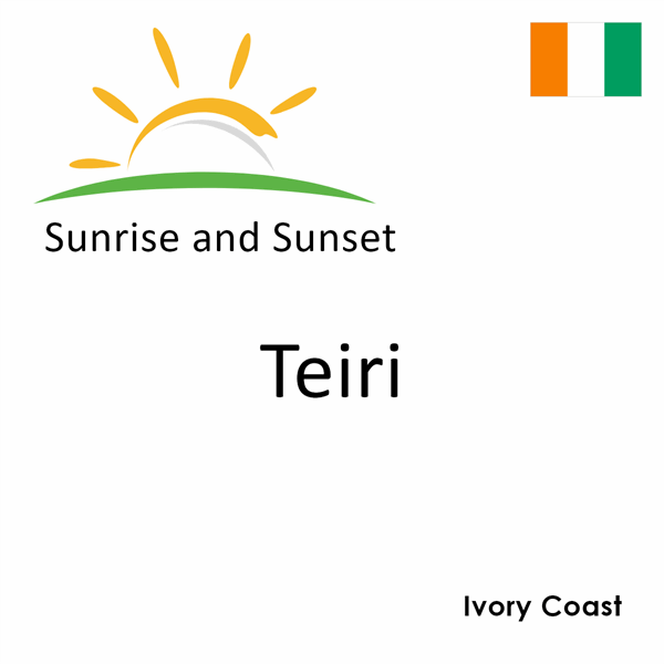 Sunrise and sunset times for Teiri, Ivory Coast