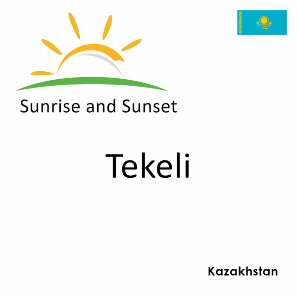 Sunrise and sunset times for Tekeli, Kazakhstan