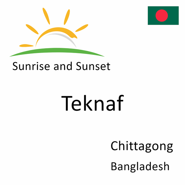 Sunrise and sunset times for Teknaf, Chittagong, Bangladesh