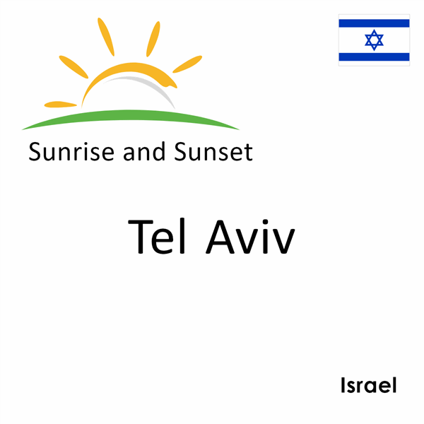 Sunrise and sunset times for Tel Aviv, Israel