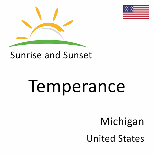 Sunrise and sunset times for Temperance, Michigan, United States