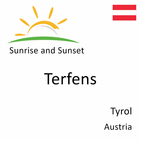 Sunrise and sunset times for Terfens, Tyrol, Austria