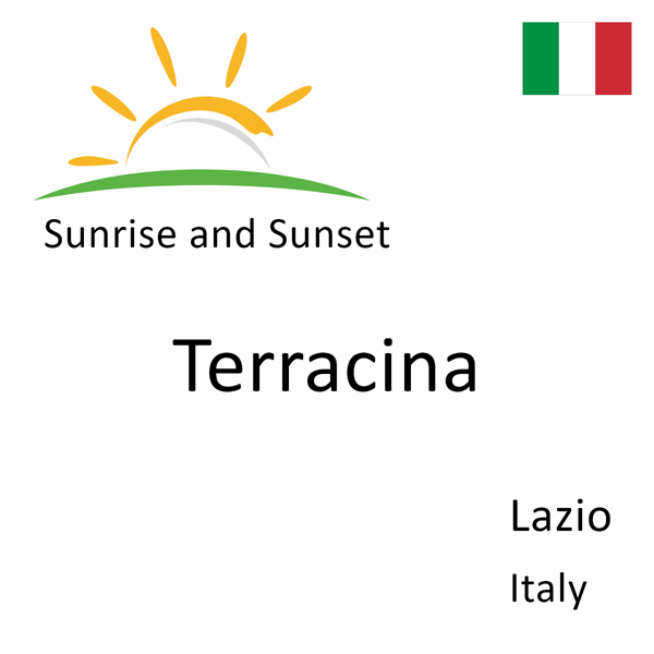 Sunrise and sunset times for Terracina, Lazio, Italy