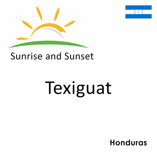 Sunrise and sunset times for Texiguat, Honduras