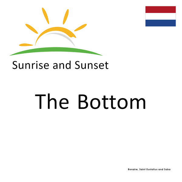 Sunrise and sunset times for The Bottom, Bonaire, Saint Eustatius and Saba 