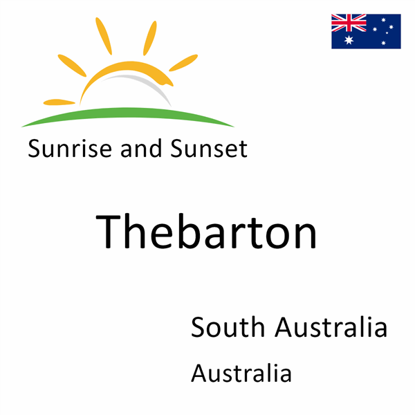 Sunrise and sunset times for Thebarton, South Australia, Australia