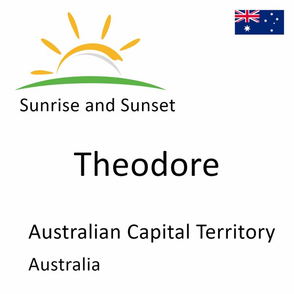 Sunrise and sunset times for Theodore, Australian Capital Territory, Australia