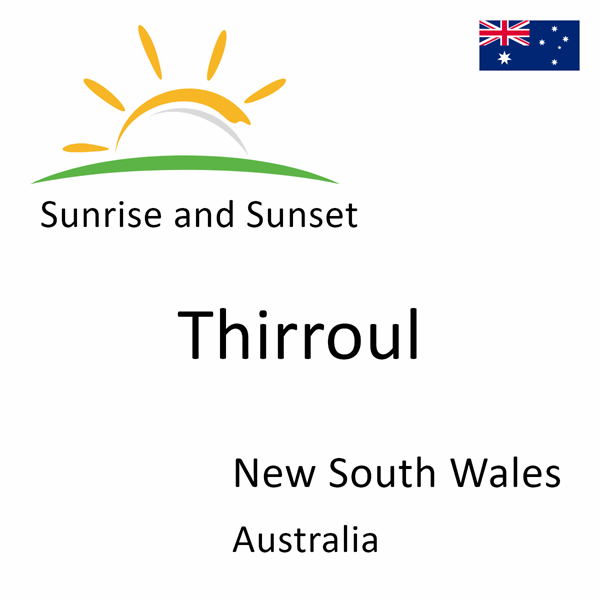 Sunrise and sunset times for Thirroul, New South Wales, Australia