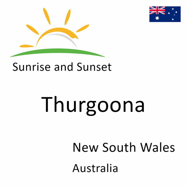 Sunrise and sunset times for Thurgoona, New South Wales, Australia