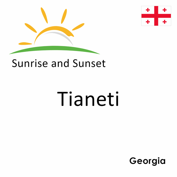 Sunrise and sunset times for Tianeti, Georgia