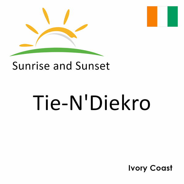 Sunrise and sunset times for Tie-N'Diekro, Ivory Coast