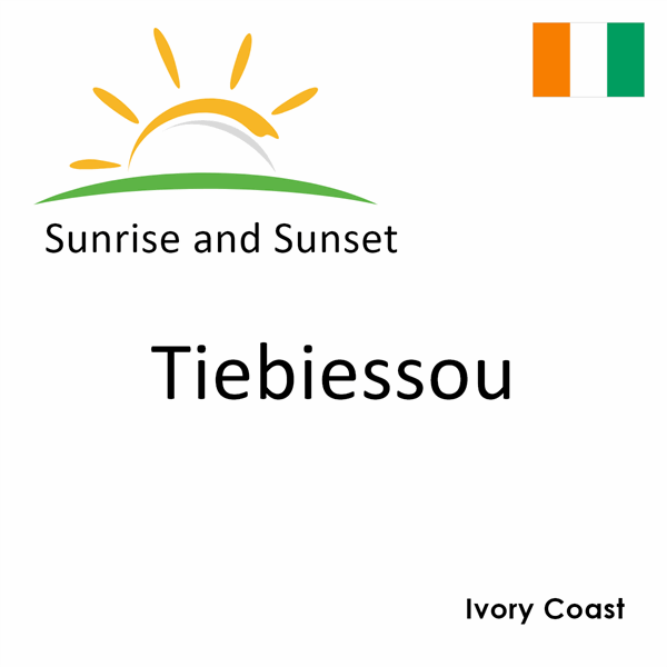 Sunrise and sunset times for Tiebiessou, Ivory Coast