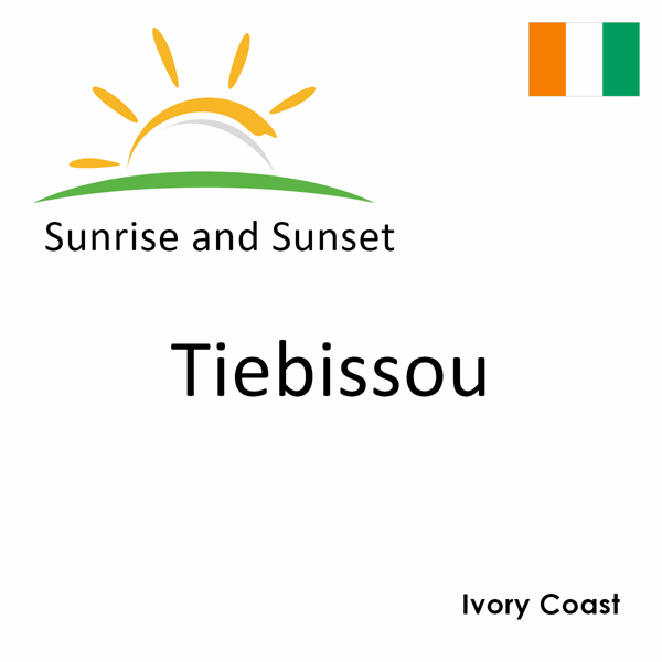 Sunrise and sunset times for Tiebissou, Ivory Coast