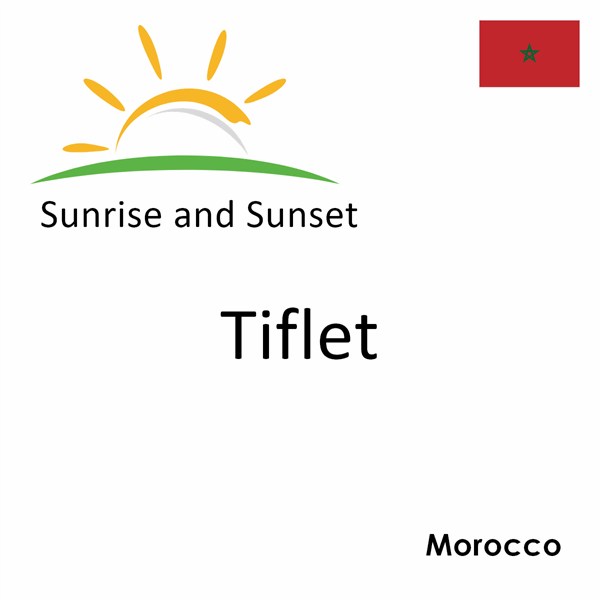 Sunrise and sunset times for Tiflet, Morocco