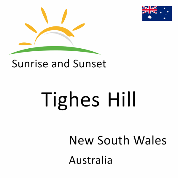 Sunrise and sunset times for Tighes Hill, New South Wales, Australia