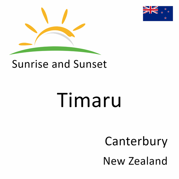 Sunrise and sunset times for Timaru, Canterbury, New Zealand