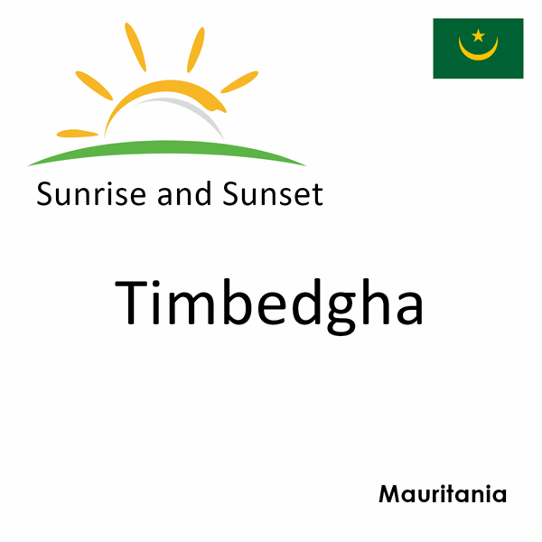 Sunrise and sunset times for Timbedgha, Mauritania