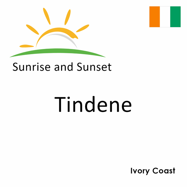 Sunrise and sunset times for Tindene, Ivory Coast