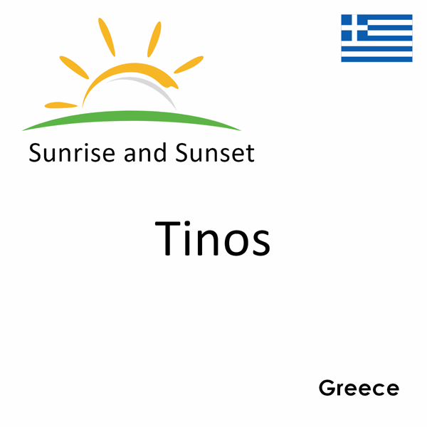 Sunrise and sunset times for Tinos, Greece