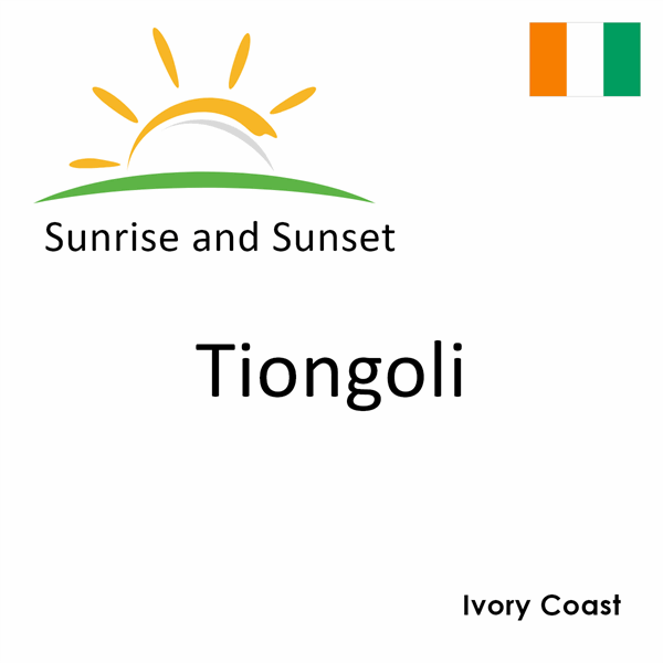 Sunrise and sunset times for Tiongoli, Ivory Coast