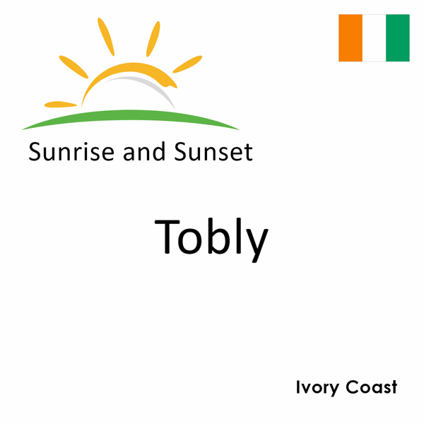 Sunrise and sunset times for Tobly, Ivory Coast