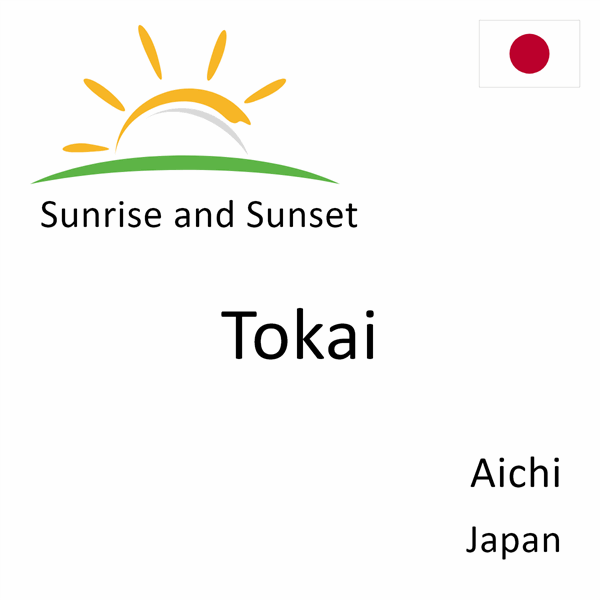 Sunrise and sunset times for Tokai, Aichi, Japan