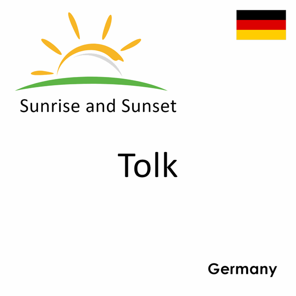 Sunrise and sunset times for Tolk, Germany