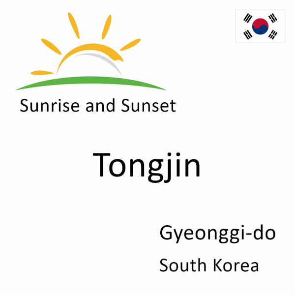 Sunrise and sunset times for Tongjin, Gyeonggi-do, South Korea