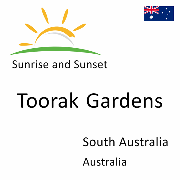 Sunrise and sunset times for Toorak Gardens, South Australia, Australia