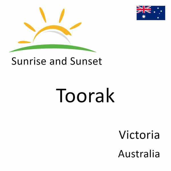 Sunrise and sunset times for Toorak, Victoria, Australia