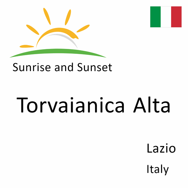 Sunrise and sunset times for Torvaianica Alta, Lazio, Italy