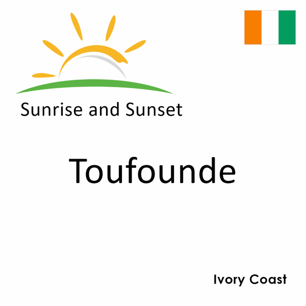 Sunrise and sunset times for Toufounde, Ivory Coast