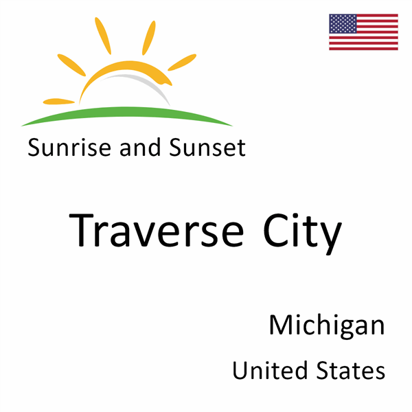 Sunrise and sunset times for Traverse City, Michigan, United States