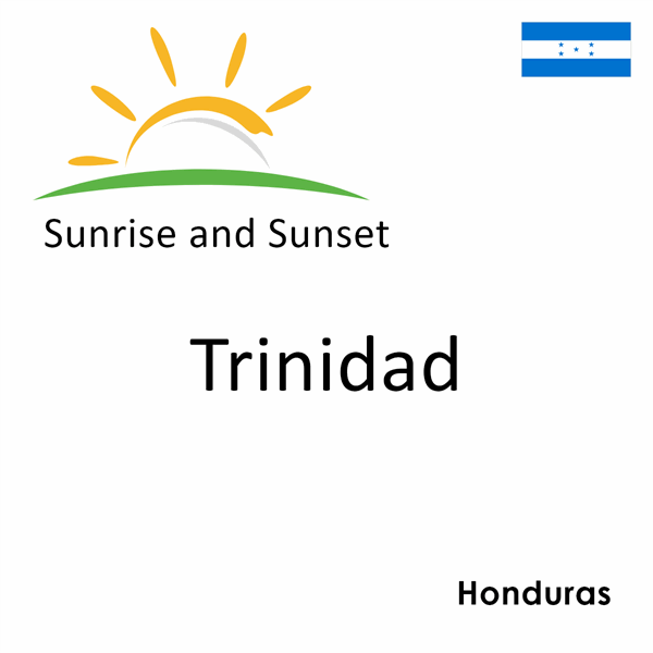 Sunrise and sunset times for Trinidad, Honduras