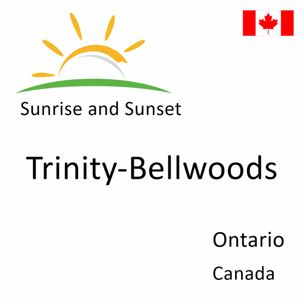 Sunrise and sunset times for Trinity-Bellwoods, Ontario, Canada