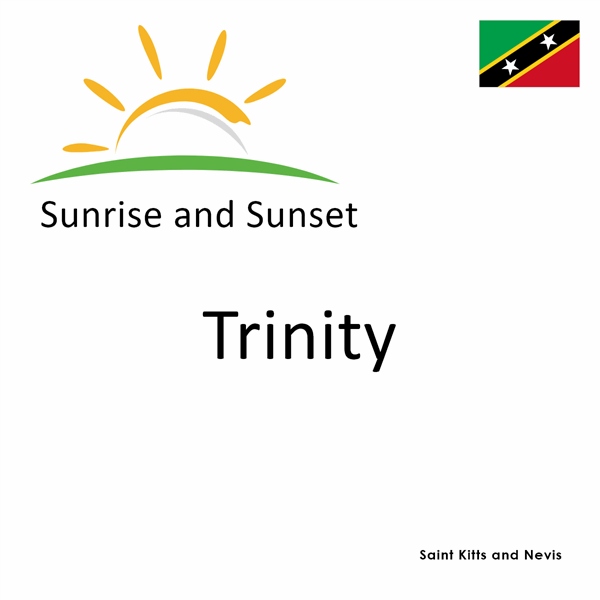 Sunrise and sunset times for Trinity, Saint Kitts and Nevis