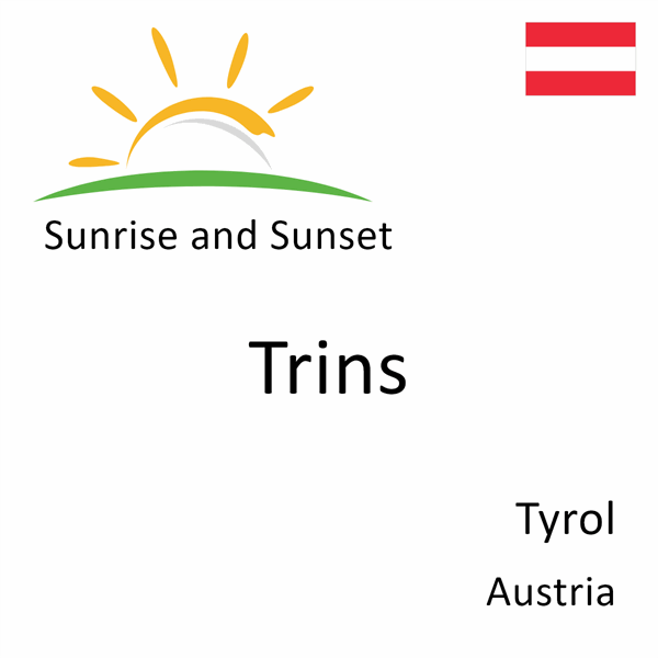 Sunrise and sunset times for Trins, Tyrol, Austria