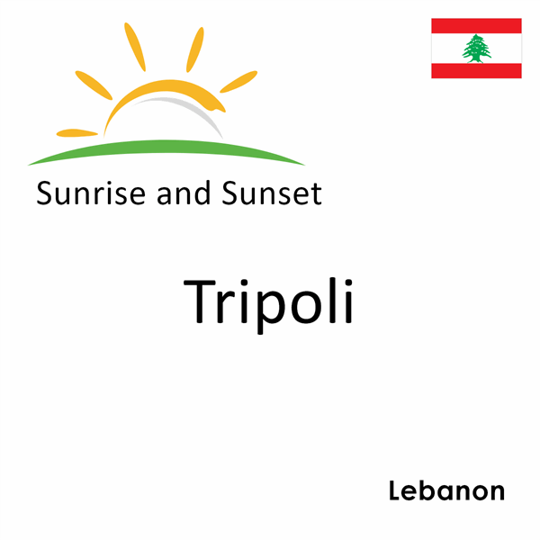 Sunrise and sunset times for Tripoli, Lebanon