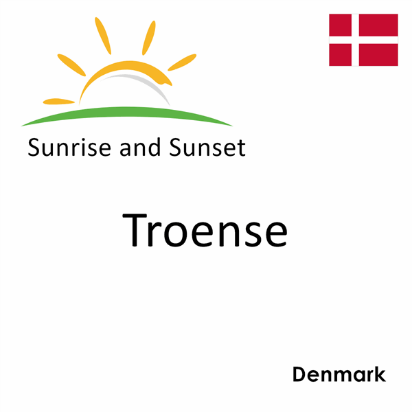 Sunrise and sunset times for Troense, Denmark