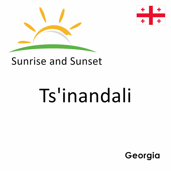 Sunrise and sunset times for Ts'inandali, Georgia