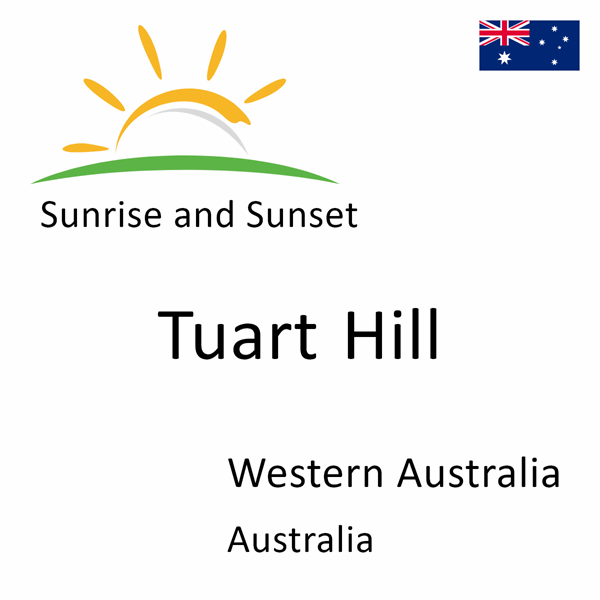 Sunrise and sunset times for Tuart Hill, Western Australia, Australia
