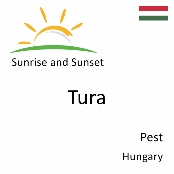 Sunrise and sunset times for Tura, Pest, Hungary